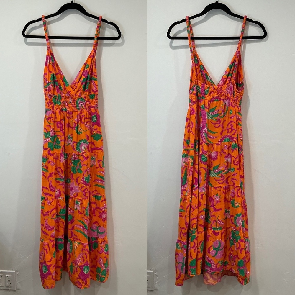 Derek Lam 10 Crosby Cecelia Floral Tiered Midi Dress - Picture 4 of 9